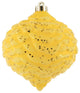 Vickerman N183878D 6" Yellow Glitter Pinecone Christmas Ornament