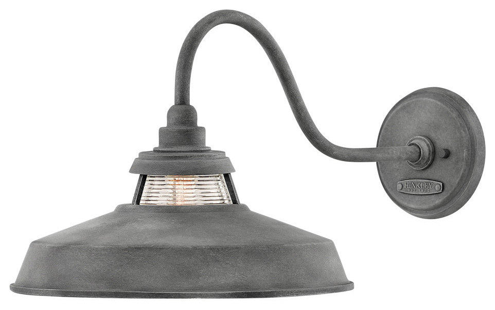Hinkley Troyer Small Wall Mount Lantern, Aged Zinc