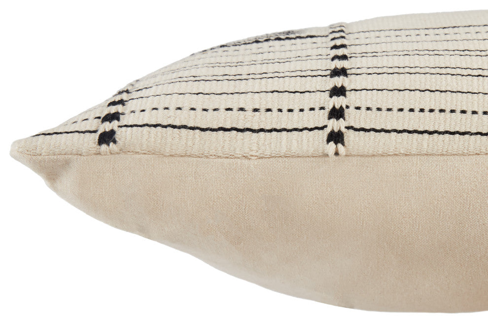 Jaipur Living Zeliang Hand-Loomed Tribal Lumbar Pillow, Polyester Fill