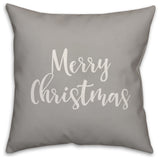 Merry Everything & Happy Always, Light Green 18x18 Throw Pillow Cover