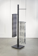 4 Sided Black Garment Rack with 12 Arms