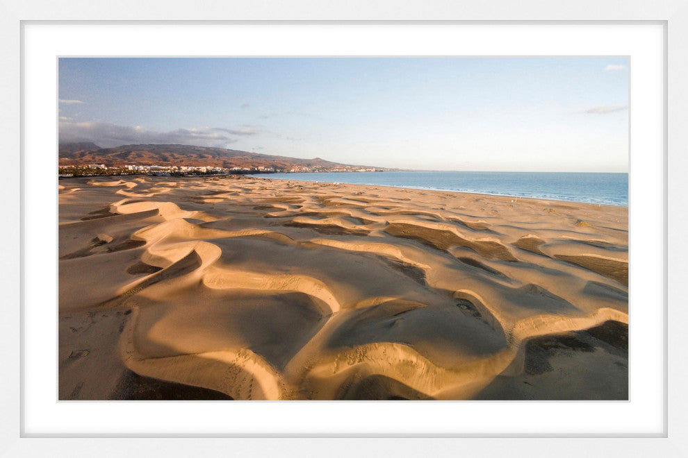 "Waves In The Sand" Framed Print by Karolis Janulis