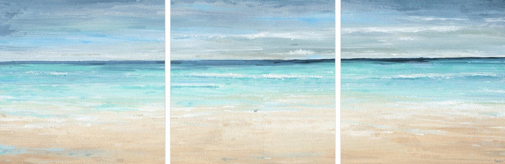 Vast Blue Sea Triptych, 72"x24"