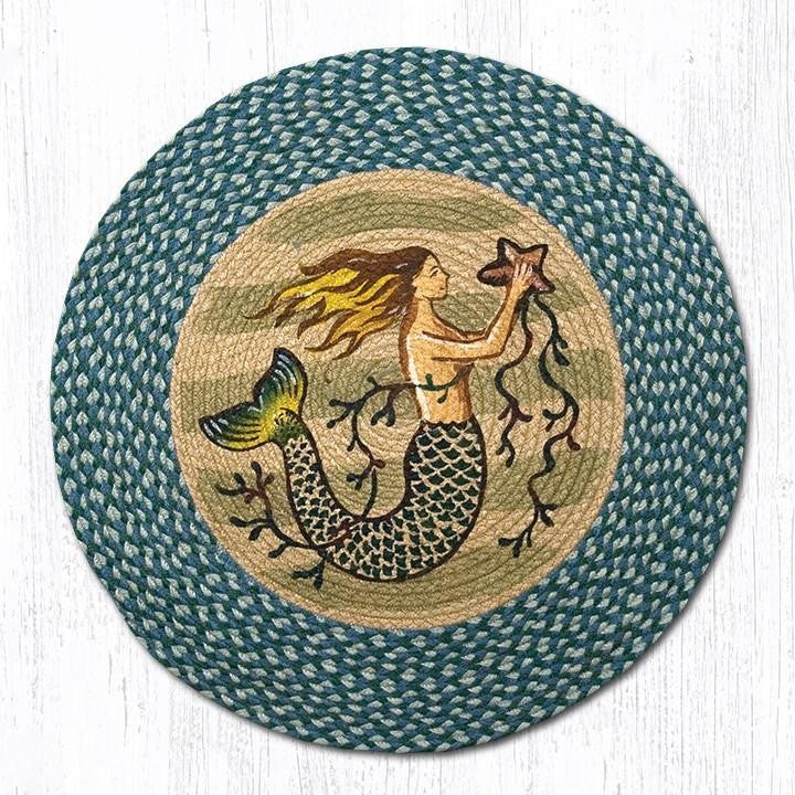 Mermaid Patch Rug, 27" Round