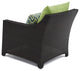 Deco 5 Piece Sunbrella Outdoor Club Chair and Ottoman Set, Ginkgo Green