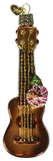 Old World Christmas Ukulele Blown Glass Ornament