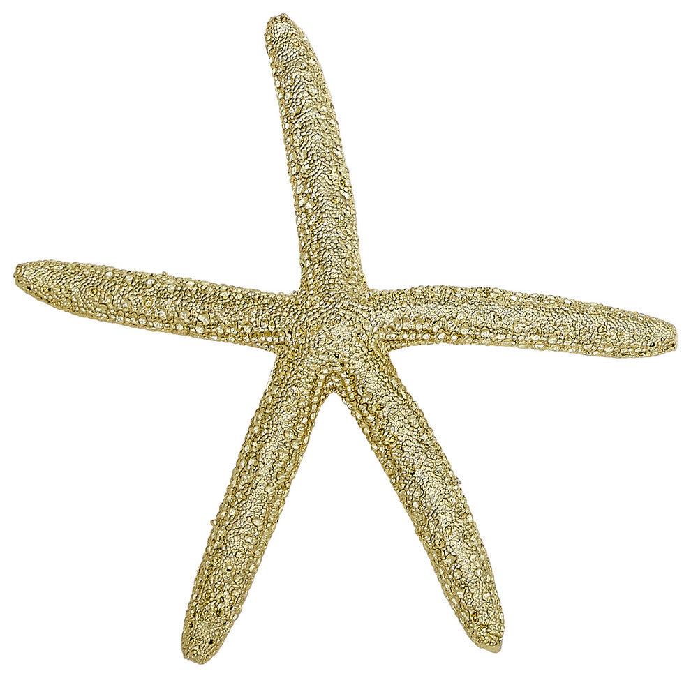Metallic Finger Starfish, Set of 3, Gold, 6"