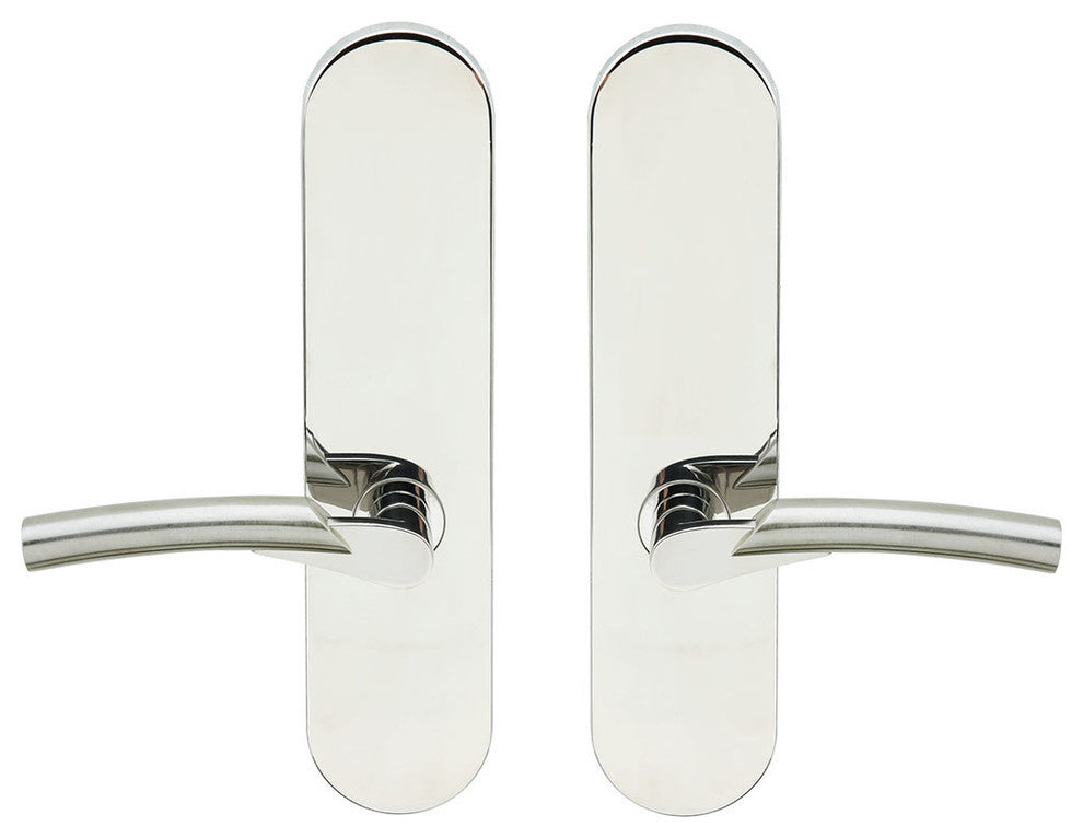 Phoenix Lever, Tubular Full Dummy Pair, LH, Polished/Satin Stainless Steel