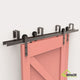 Bypass Sliding Barn Door Hardware Kit, Straight Design