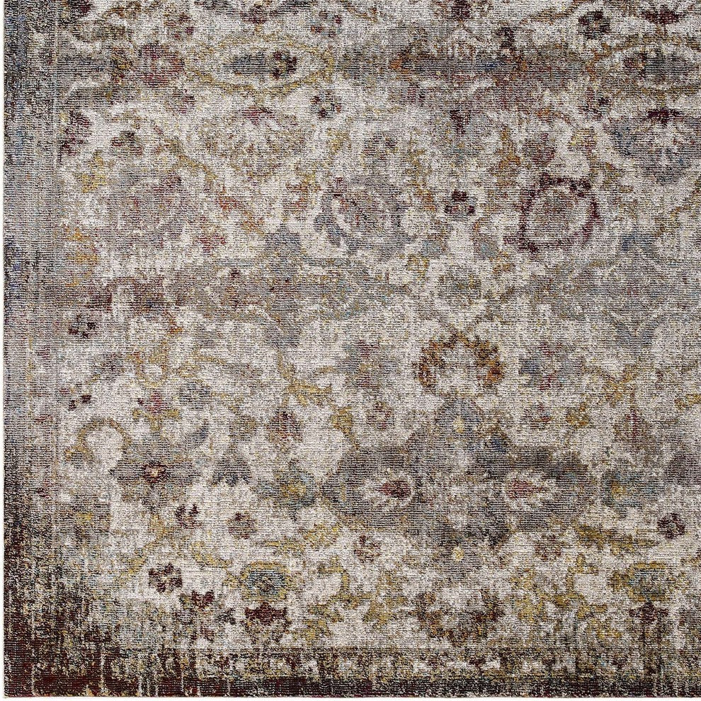 Success Kaede Distressed Vintage Floral Moroccan Trellis 5x8 Area Rug