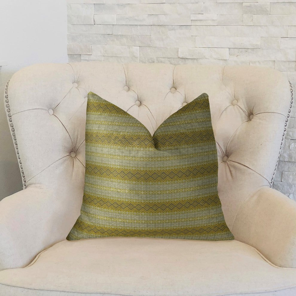 Bridge Cliff Taupe and Gray Handmade Luxury Pillow, 20"x36" King