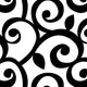 Modern Scroll Wallpaper, Black and White, 1 Bolt