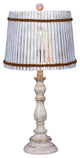 24.5" Resin Table Lamp, White