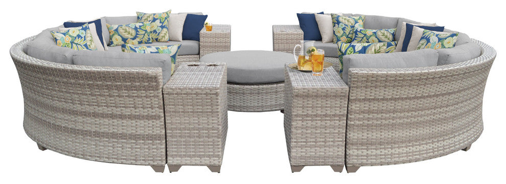 Fairmont 11 Piece Outdoor Wicker Patio Furniture Set 11b