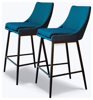 Emma Counter Stool, Set of 2 Stools, Azure Blue