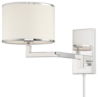 Madison One Light Wall Mount in Polished Nickel