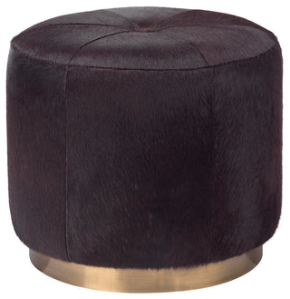 Thackery Hide On Roud Pouf, Small, Brown