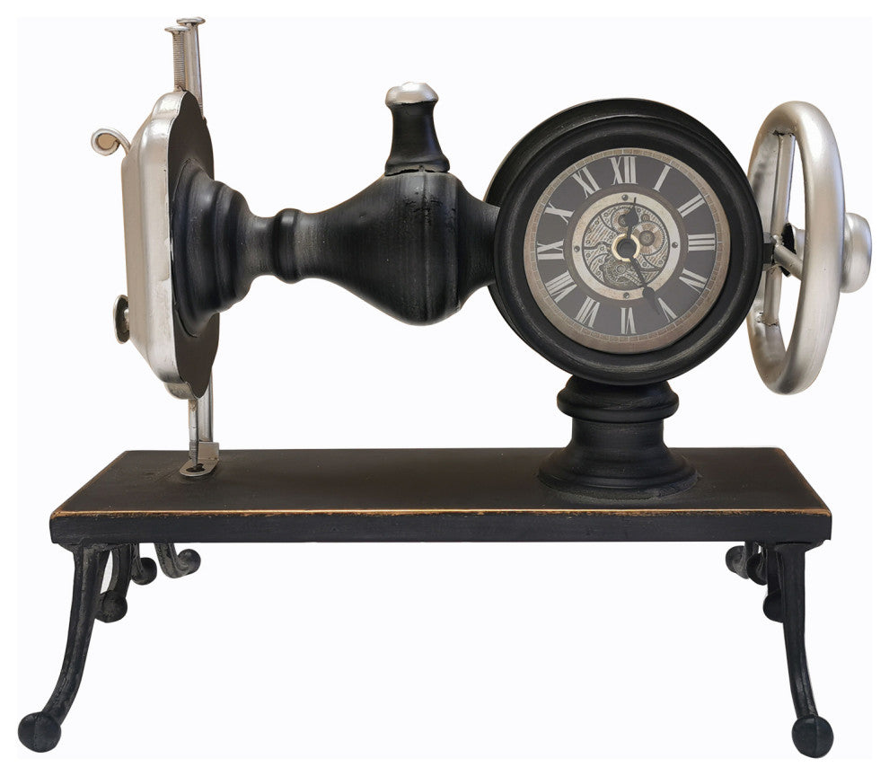 Sewing Machine Table Clock