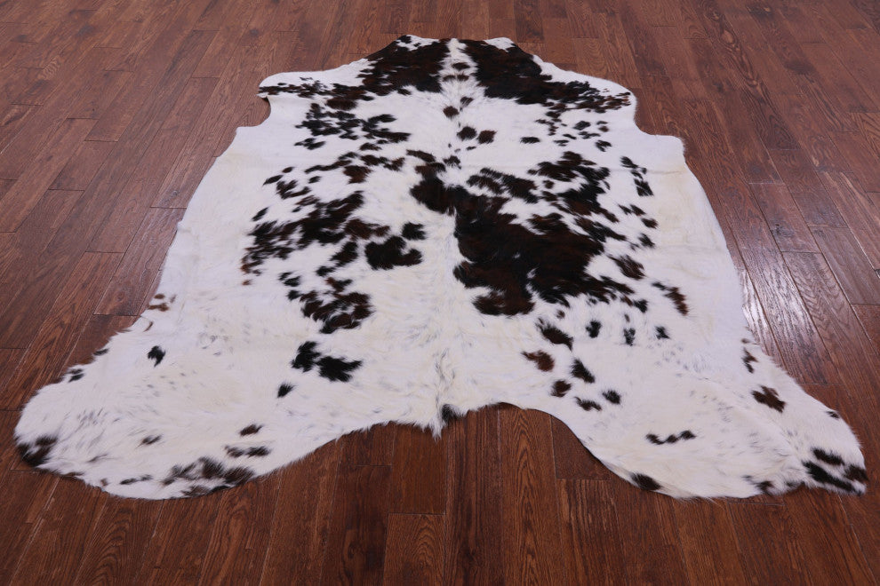 7' 4" X 6' 9" Organic Natural Hair-On Cowhide Area Rug C1712