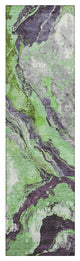 Machine Washable Indoor/Outdoor Chantille ACN1908 Green 2'3" x 7'6" Runner Rug