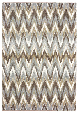 Oriental Weavers Verona Grey/ Taupe Geometric Indoor Area Rug 5'3"X7'6"