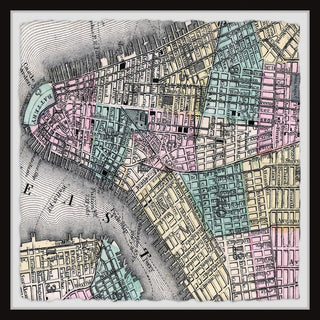 "East Map" Framed Painting Print, 12x12