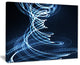 "3D Illuminated Helix Shapes" Abstract Digital Art Canvas Print
