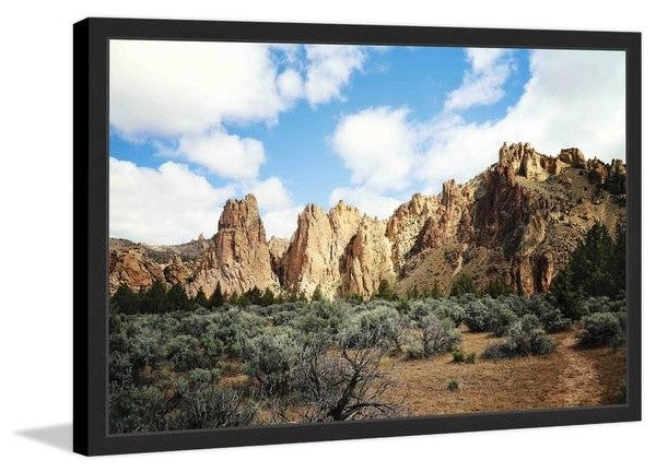 "Mountains Magesty" Framed Painting Print, 24"x16"