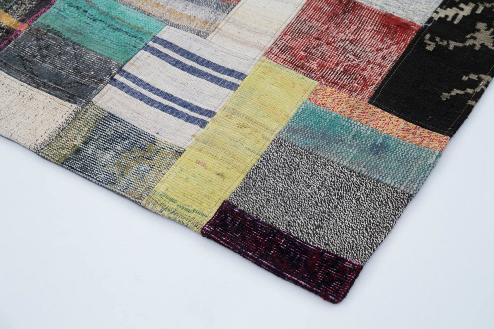 Rug N Carpet - Handmade Anatolian 5' 7'' x 7' 10'' Unique Patchwork Kilim Rug