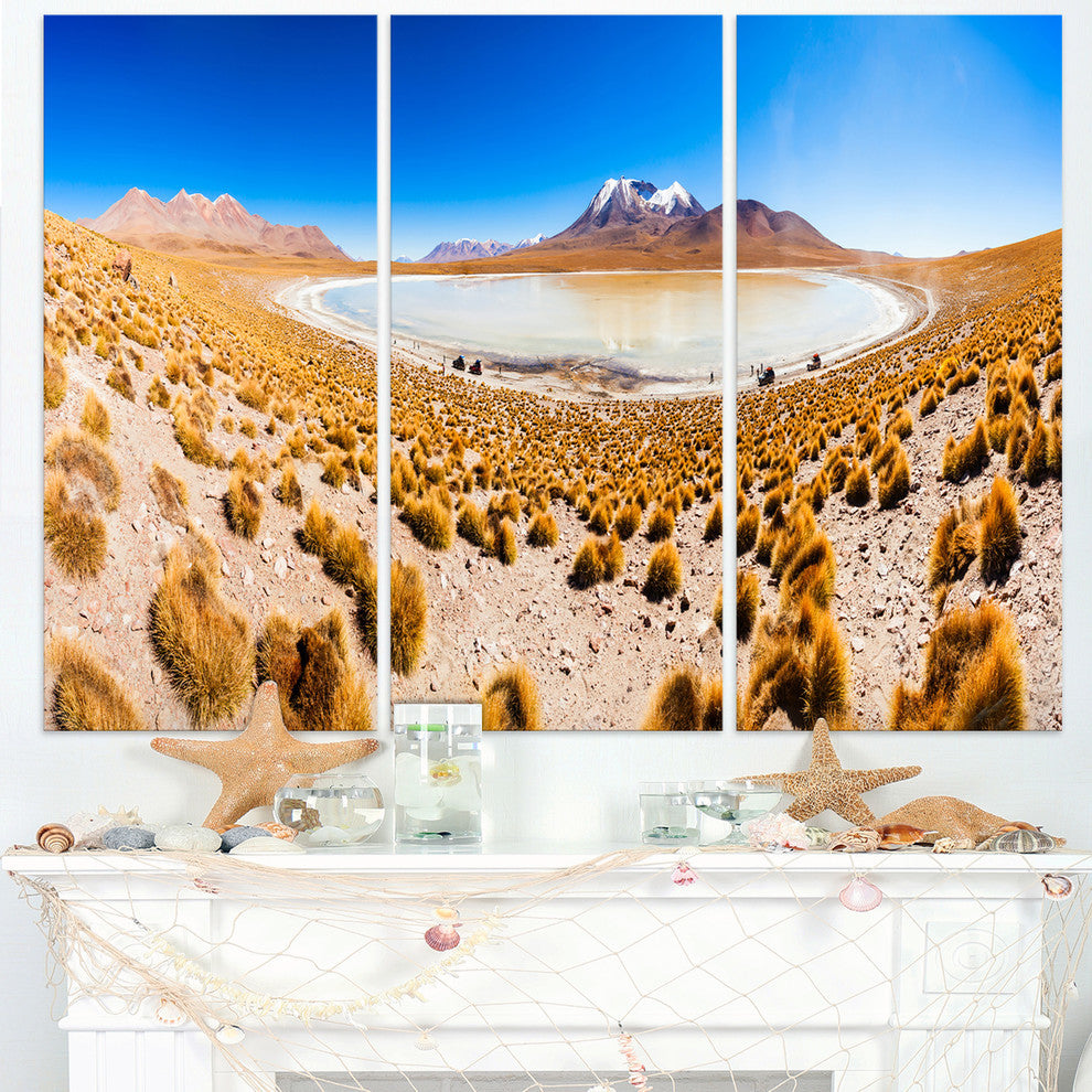 "Lake Bolivia Altipalno Panorama" Metal Wall Art, 3 Panels, 36"x28"