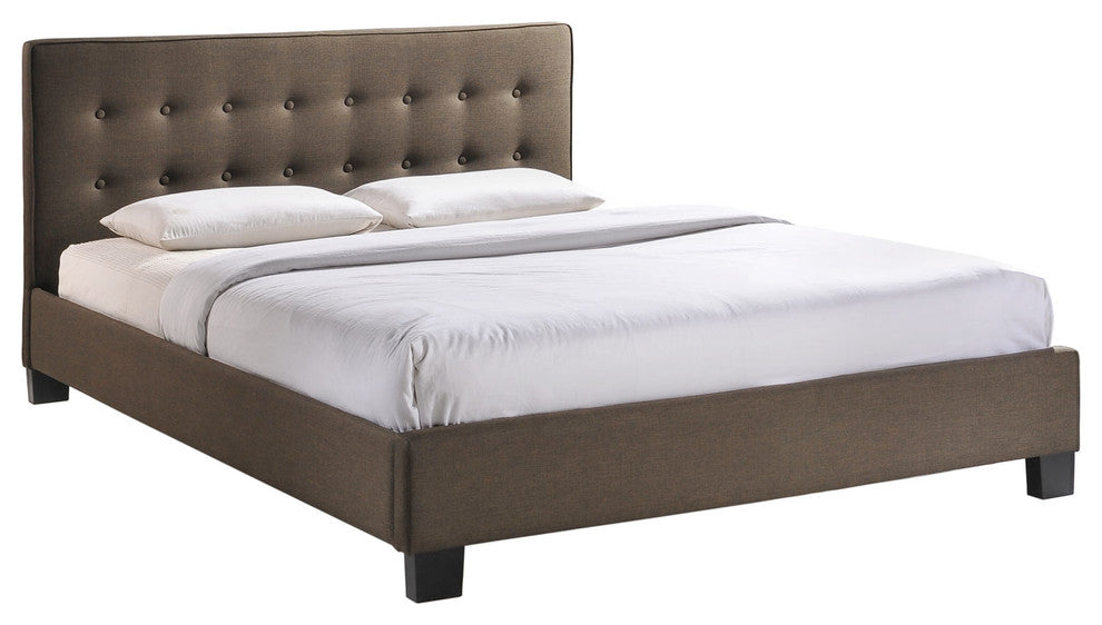 Modern Contemporary Bedroom Queen Bed Frame Brown