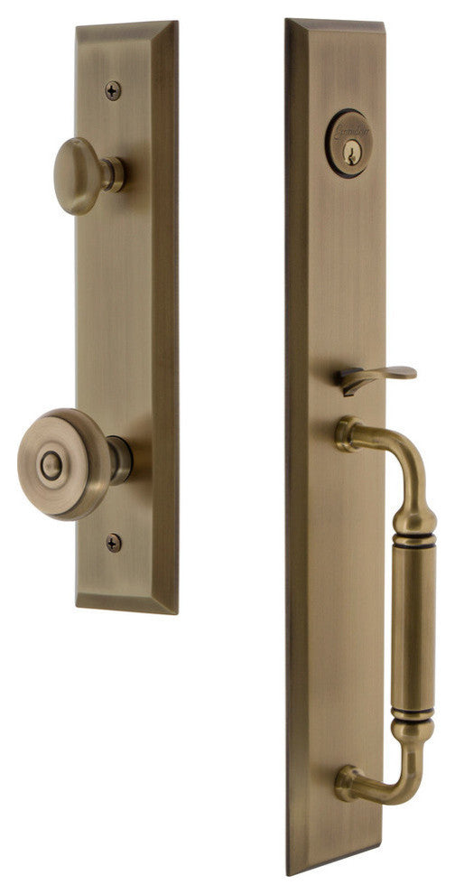 Fifth Avenue 1-Piece Dummy Handleset, C Grip and Bouton Knob, 849365