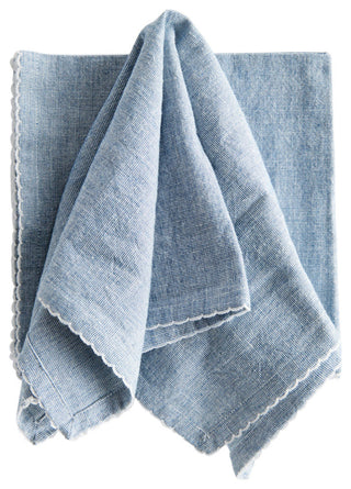 Blue Napkin Sets, Scalloped