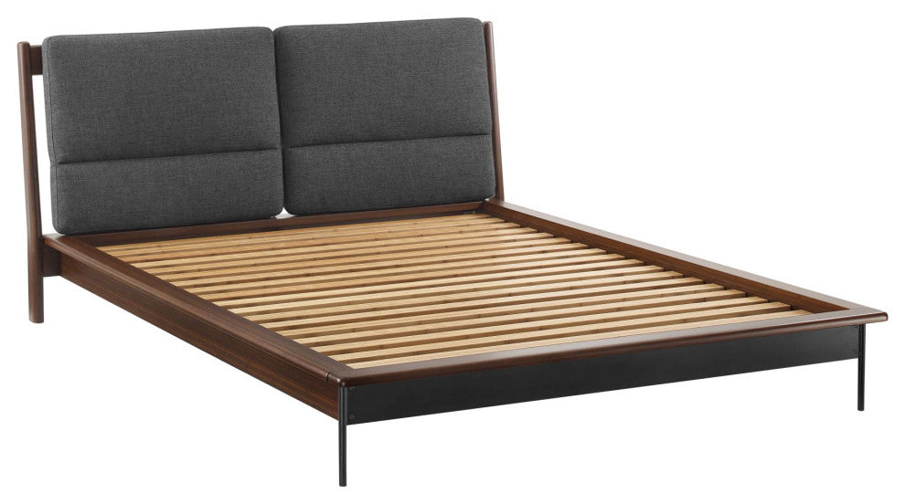 Park Avenue Platform Bed with Fabric, Ruby, King