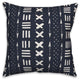 Navy Tribal Mudcloth Pattern 18x18 Throw Pillow