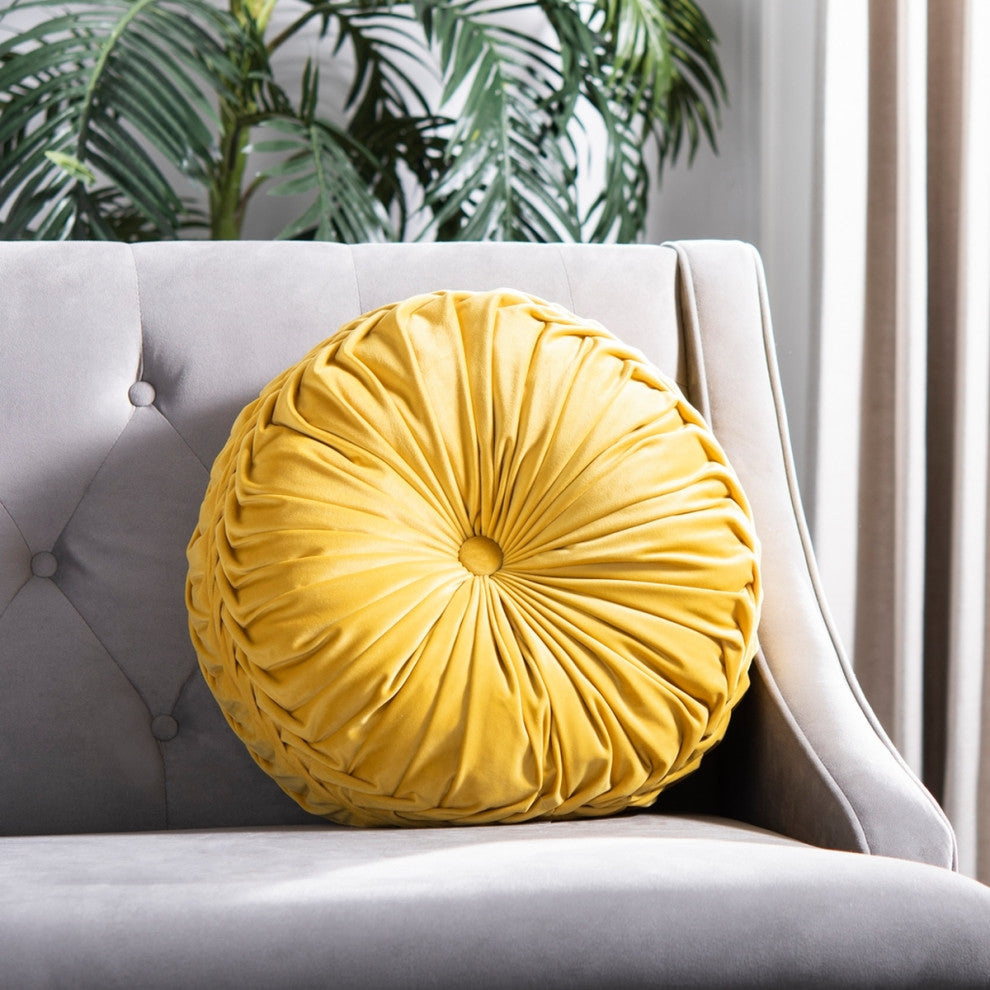 Safavieh Leila Pillow Mustard 18" X 18"