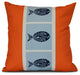 Fish Chips, Animal Print Pillow, Orange, 18"x18"