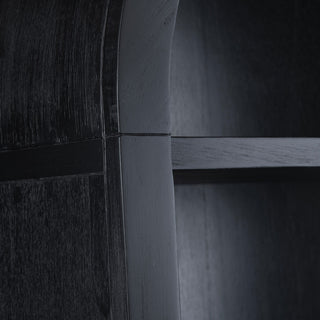 Four Shelf Black Bookcase Etagere