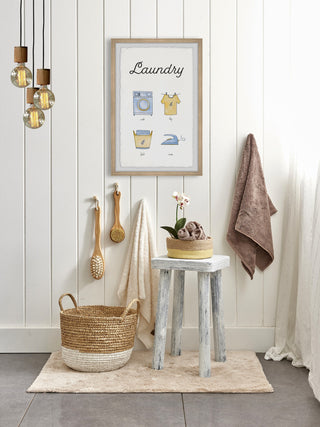 "Wash Dry Fold Iron" Framed Painting Print, 16x24