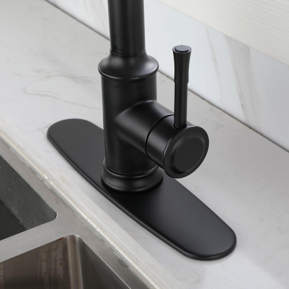 Touch Kitchen Sink Faucet With Pull Down Sprayer, Single-Handle, Matte Black
