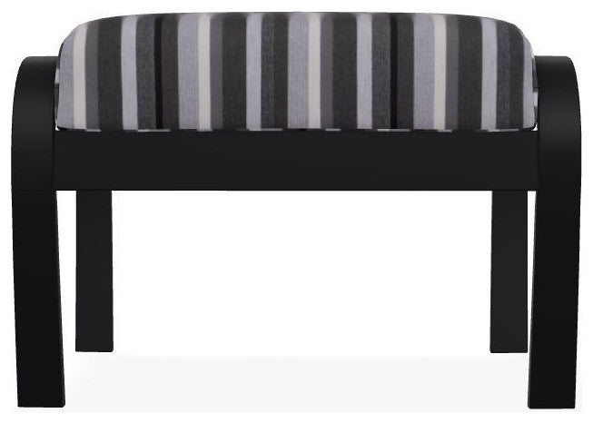 Belle Isle Cushion Outdoor Ottoman, Sensory Granite/Black