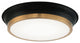Matteo Lighting M11201BKAG Ceiling Mount, Black / Aged Gold Brass Finish