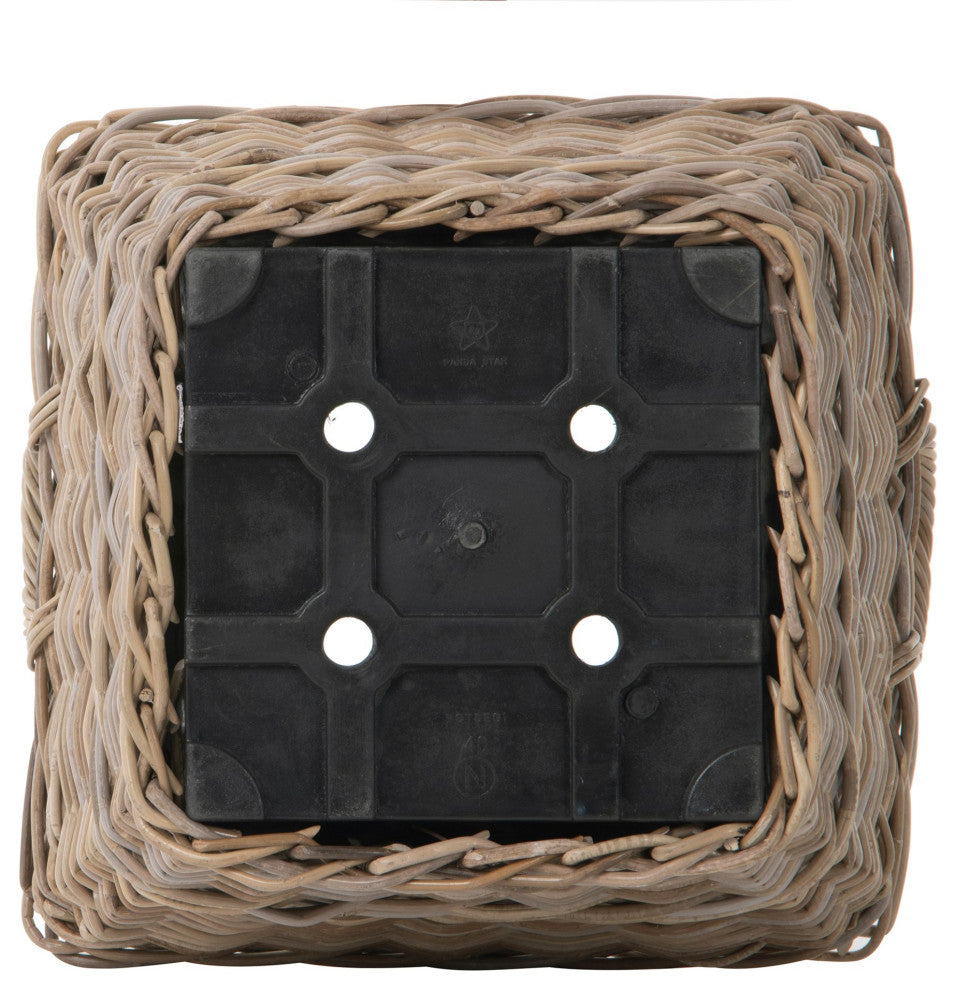 Rattan Kobo Square Planter Basket In&Outdoor, Large