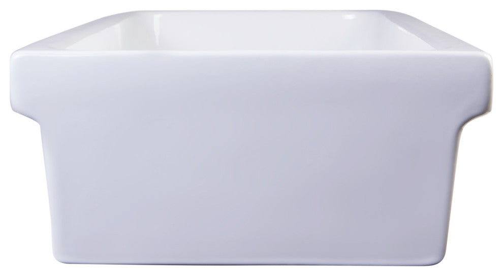 ALFI brand AB48TR 48" White Above Mount Fireclay Bath Trough Sink