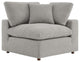 Modway Commix Upholstered Boucle Fabric Corner Chair in Light Gray