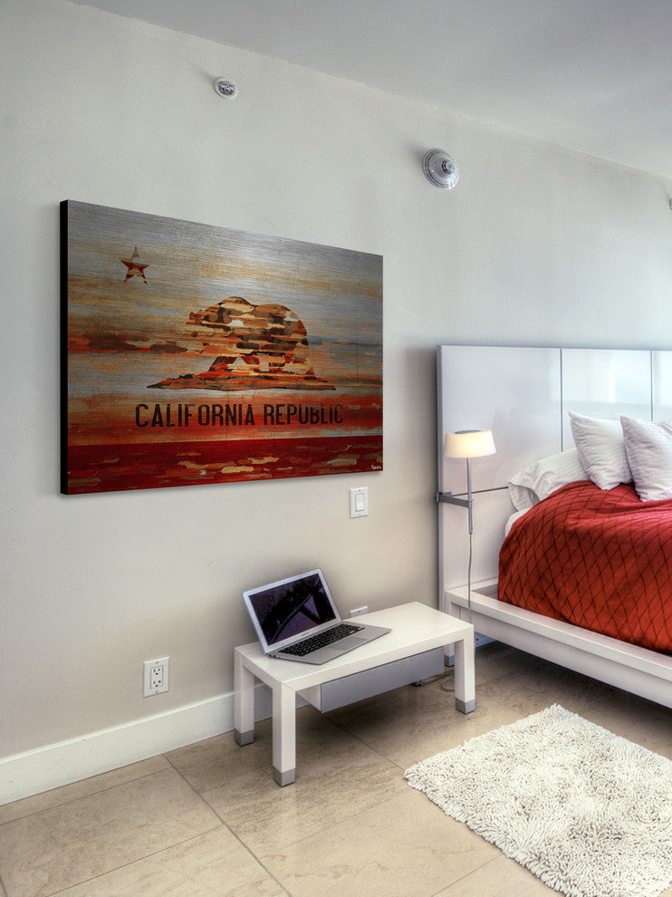 "Cali" UV Ink Print on Brushed  Aluminum, 45"x30"