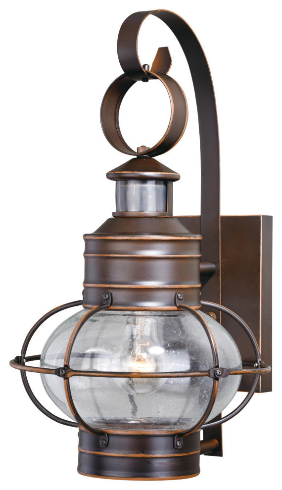 Chatham Motion Sensor Coastal Outdoor Wall Light, Bronze, 9.75Wx17.5Hx11D"