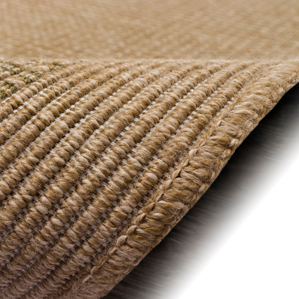 Sahara Texture Border Indoor/Outdoor Rug, Green, 1'11"x7'6"
