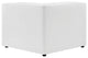 Sofa Corner Chair, Faux Vegan Leather, White, Modern, Living Lounge Hospitality