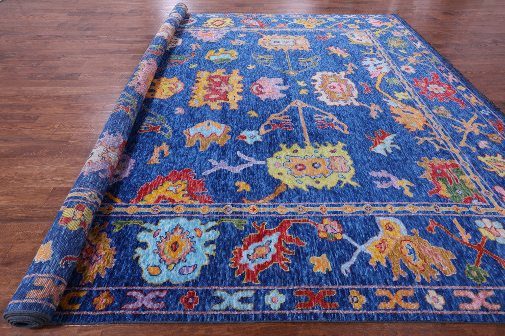Handmade Turkish Oushak Wool Rug 12' 4" X 14' 8" - Q14770